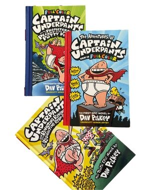 Captain Underpants By Dav Pilkey - Hardcover Book Set
